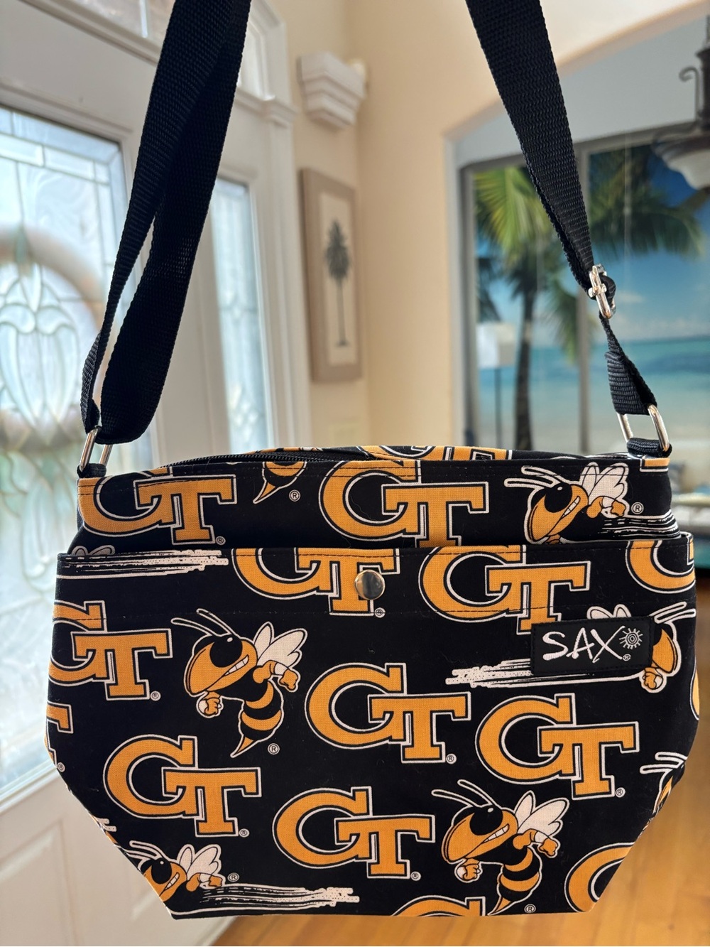 Georgia Tech Black & Gold Crossbody Bag by
